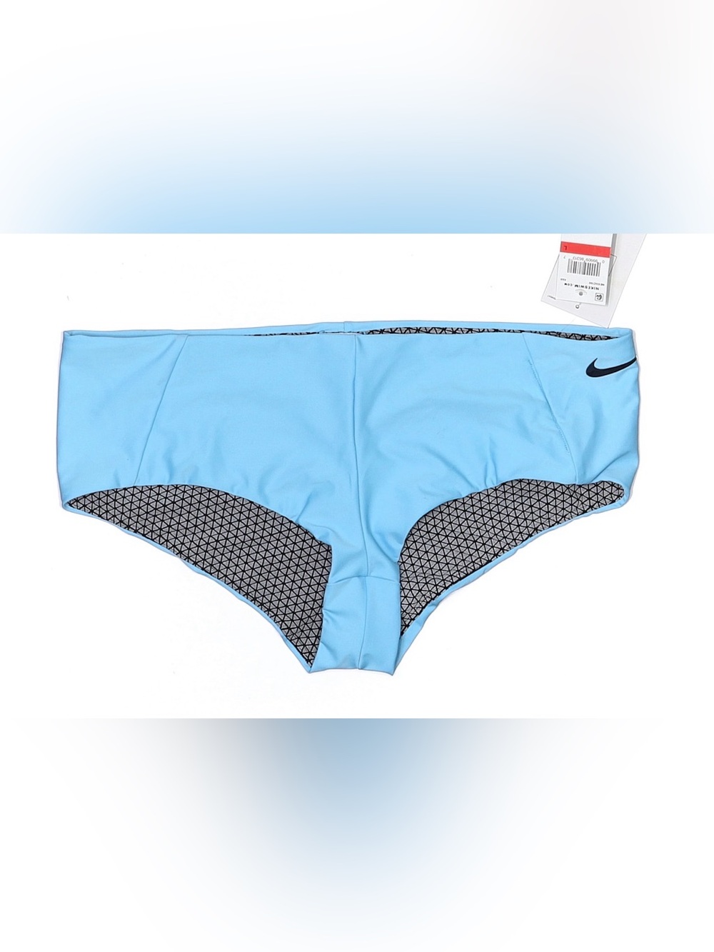 Nike Swim Hydralock Cheeky Kickshort Bikini Bottom Large Blue Swoosh‎ NWT